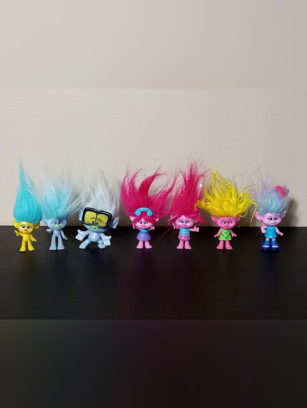 DreamWorks Trolls Movie Mini Figure Lot of 7 - Poppy, Branch, Guy Diamond & More